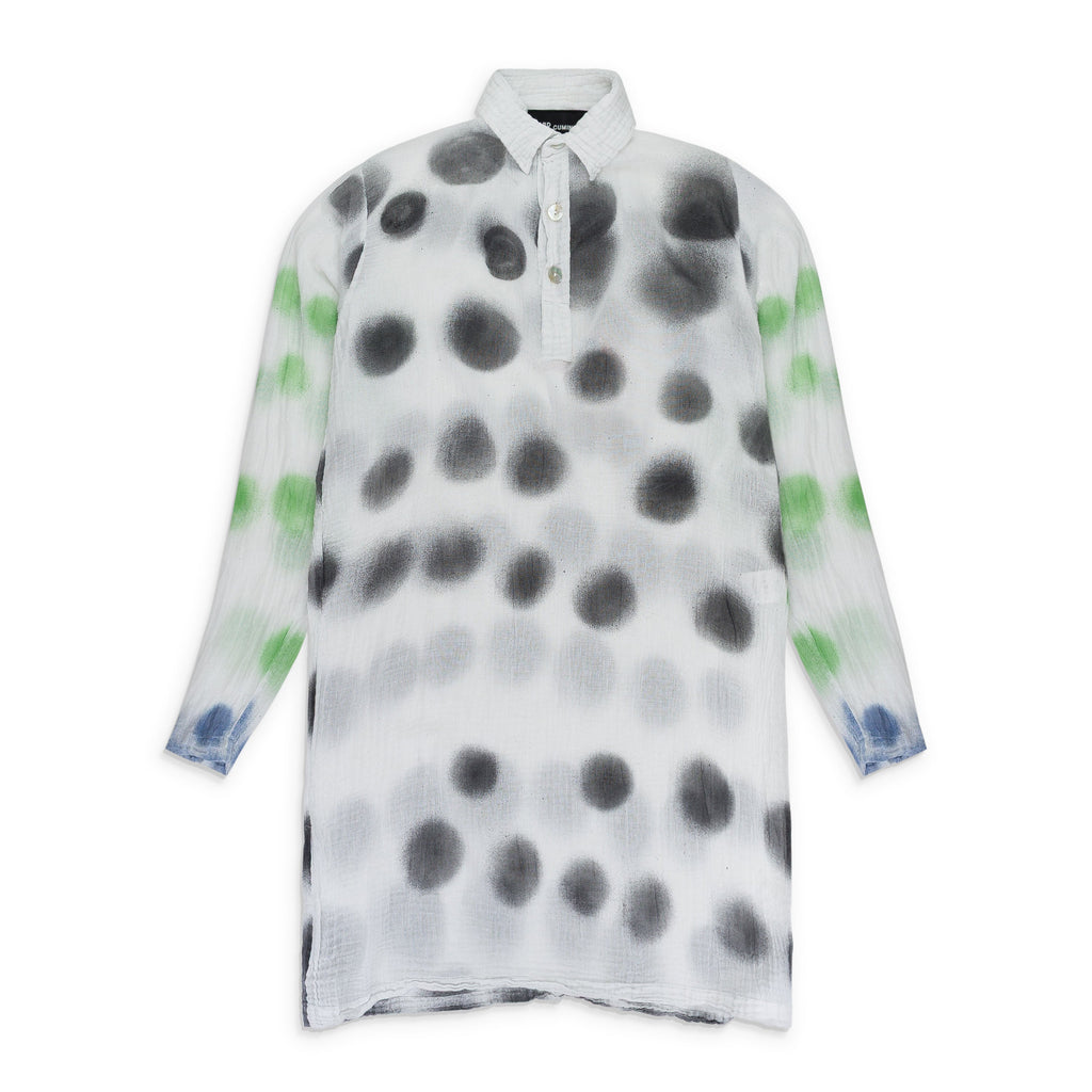 WHITE POLKA BLOUSE