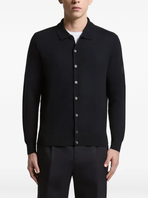 Peserico button-up polo-collar cardigan
