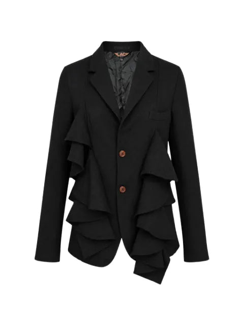 Black Comme Des Garçons ruffled gabardine blazer