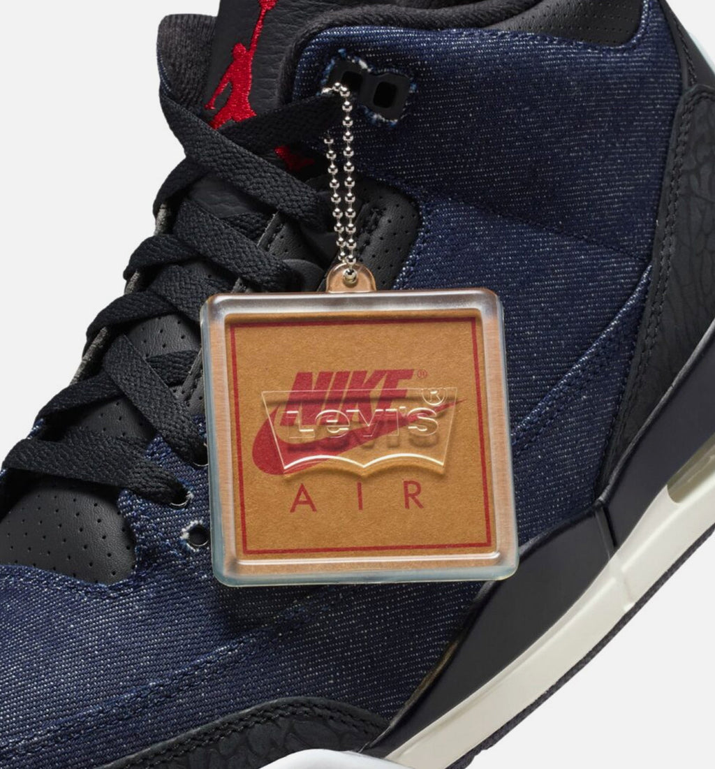 Air Jordan 3 x Levi's "Indigo and Gym Red" Men's Shoe – Denim/Black/Sail