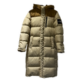 The North Face Color-Block Hooded Long Puffer Coat | Tan | Premium Down